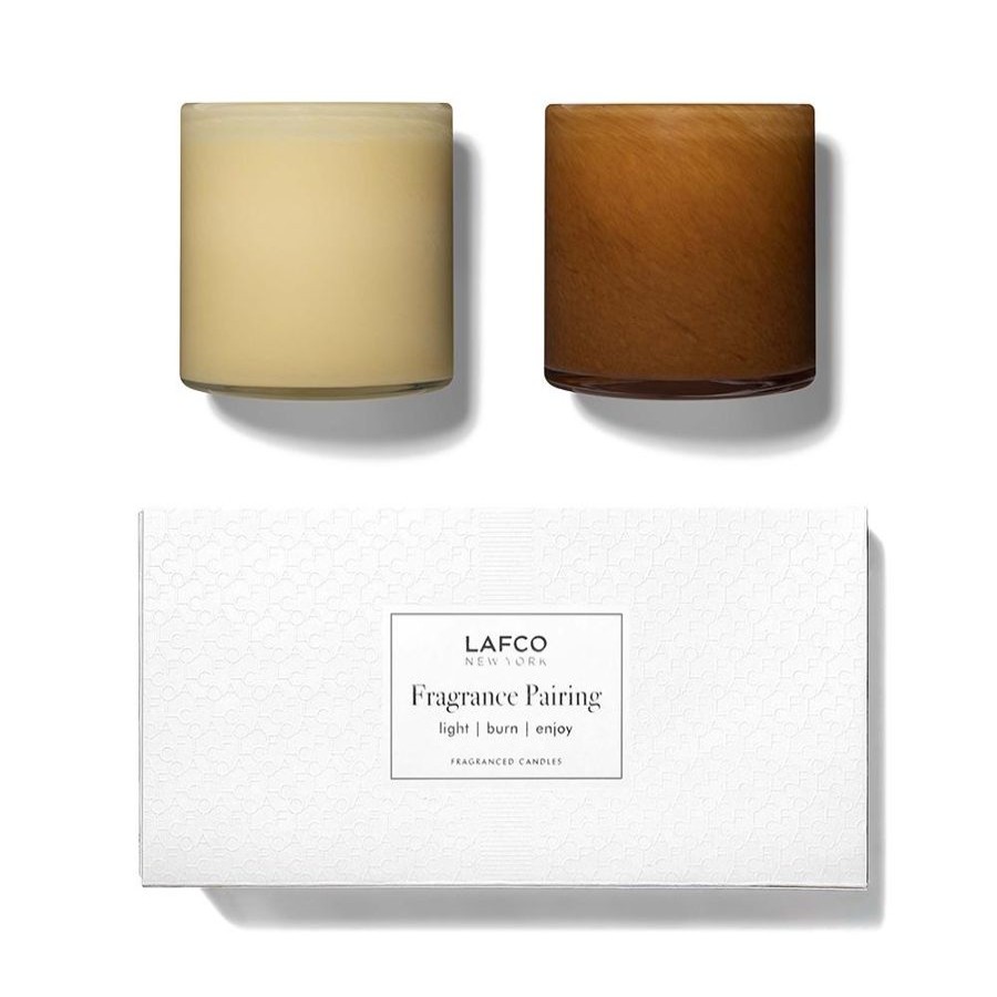 Home Fragrances LAFCO | Chamomile Lavender & Amber Black Vanilla | Signature 15.5Oz Candle Duo