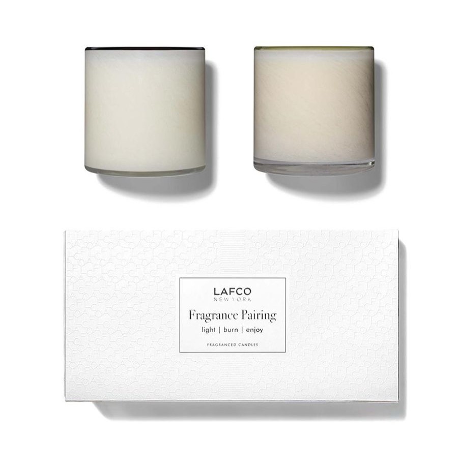 Home Fragrances LAFCO | Champagne & Feu De Bois | Signature 15.5Oz Candle Duo